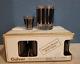 Vtg MCM 6 Culver Black/Gold Double Old Fashioned Glasses + Shot Glass New in Box