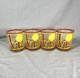 Vtg MCM Cera Tennis LOVE Glasses Lowball Rocks Glasses Pop Art Set of 4 Signed