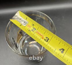 Vtg MCM Culver Cats Double Old Fashioned Glasses Set of 4 22k Gold trim