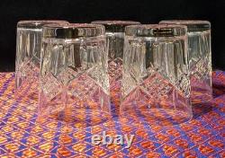Vtg. Set 5 Waterford Crystal GRAINNE Double Old Fashioned Glass Tumblers Ireland