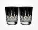 WATERFORD 40021871 LISMORE DOUBLE OLD FASHIONED PAIR BLACK Glasses New In Box