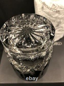 WATERFORD CRYSTAL Black Lismore Double-Old Fashioned Tumbler Pair Brand New&Box