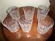 WATERFORD CRYSTAL Clear 4-3/8 LISMORE 12 oz LOT 6 DOUBLE OLD FASHIONED GLASSES