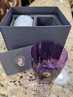WATERFORD CRYSTAL DOUBLE Old-Fashioned TUMBLER (PAIR) HEATHER PURPLE BNIB