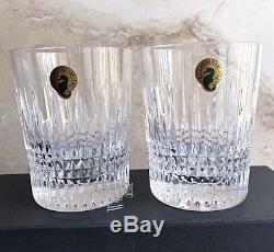 WATERFORD CRYSTAL Double Old Fashioned Lismore Diamond Tumblers, Set Of 2
