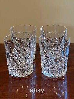 WATERFORD CRYSTAL LISMORE DOUBLE OLD FASHIONED 12 oz. GLASSES, SET OF 4