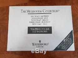 WATERFORD CRYSTAL MILLENNIUM DOUBLE OLD FASHIONED DOF 3rd TOAST TO HEALTH MIB