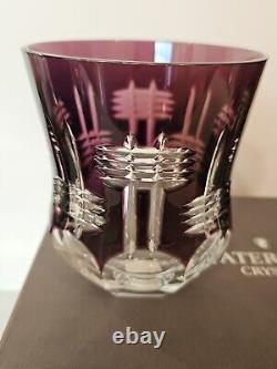 WATERFORD CRYSTAL SIMPLY LILAC DOF Double Old Fashioned GLASSES Set 2 New in BOX
