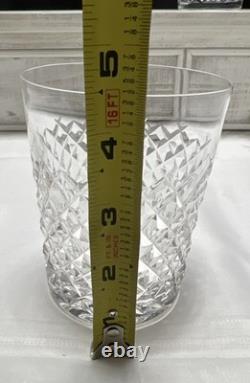 WATERFORD Crystal ALANA Ireland Double Old Fashioned Glasses 4 3/8 Set/4 READ