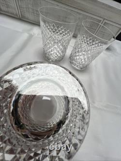 WATERFORD Crystal ALANA Ireland Double Old Fashioned Glasses 4 3/8 Set/4 READ
