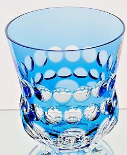 WATERFORD Crystal SIMPLY PASTEL Blue DOUBLE OLD FASHIONED Glasses PAIR NEW SET/2