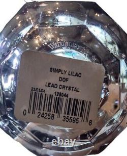 WATERFORD Crystal SIMPLY PASTEL LILAC Double Old Fashioned DOF Glass Labeled