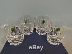 WATERFORD Crystal WESTHAMPTON Double Old Fashioned Tumbler Glasses 4 UNUSED Shot