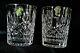 WATERFORD LISMORE CRYSTAL DOUBLE OLD FASHIONED GLASS SIGNED (2) WithLABEL IRELAND
