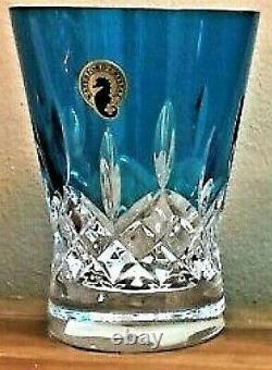 WATERFORD LISMORE Pops! AQUA BLUE Double Old Fashioned DOF Glass ONE (1) EACH