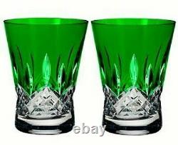 WATERFORD LISMORE Pops! EMERALD GREEN Double Old Fashioned DOF Glass ONE (1)