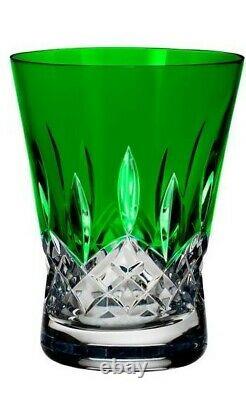 WATERFORD LISMORE Pops! EMERALD GREEN Double Old Fashioned DOF Glass ONE (1)