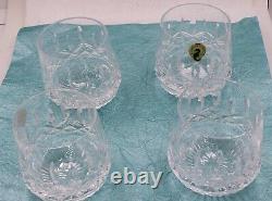 WATERFORD LISMORE Set of 4 Doubled Old Fashioned Glasses 9 OZ. New In Box