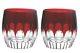 Waterford Mixology #160459 Talon Red Double Old Fashioned Set Of 2 Bnib Crystal