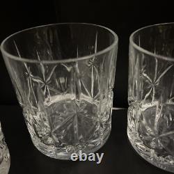 WATERFORD MOURNE Double Old Fashioned Whiskey Glasses 3 3/4T, Set Of 4 Marqu