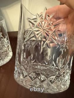 WATERFORD SNOWFLAKE WISHES Double Old Fashioned Glasses Made in Ireland