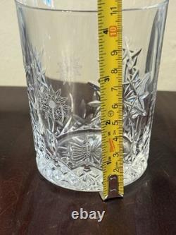WATERFORD SNOWFLAKE WISHES Double Old Fashioned Glasses Made in Ireland
