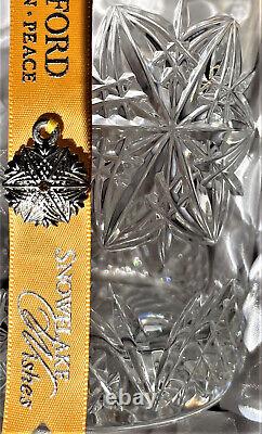 WATERFORD SNOWFLAKE WISHES ITALY Double Old Fashioned Peace LIMITED ED TAG BOX
