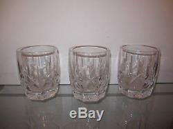 WATERFORD Signed Crystal 4 1/8 WESTHAMPTON Double Old Fashioned Set of 3