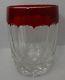 WATERFORD crystal SIMPLY RED pattern Double Old Fashioned Tumbler Glass 4-1/4