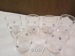 WORLD MARKET Black Paw Inlay Double Old Fashioned Glass Drinkware Set Of 6