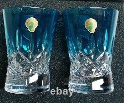 Waterford 40019541 Lismore Aqua Pops 2-Double Old Fashioned Cocktail Glasses