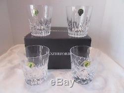 Waterford 4 Distinctive Patterned Double Old Fashioned Barware Glasses 55% Off