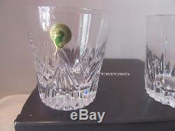 Waterford 4 Distinctive Patterned Double Old Fashioned Barware Glasses 55% Off