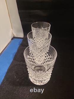 Waterford ALANA 5 oz DOUBLE OLD FASHIONED Crystal SHOT GLASS IRELAND 3 PCS LOTS