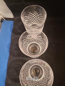 Waterford ALANA 5 oz DOUBLE OLD FASHIONED Crystal SHOT GLASS IRELAND 3 PCS LOTS
