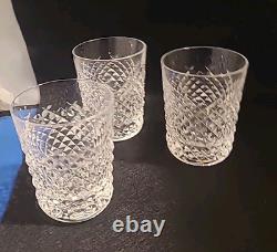 Waterford ALANA 5 oz DOUBLE OLD FASHIONED Crystal SHOT GLASS IRELAND 3 PCS LOTS