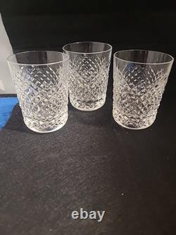 Waterford ALANA 5 oz DOUBLE OLD FASHIONED Crystal SHOT GLASS IRELAND 3 PCS LOTS