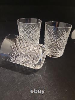 Waterford ALANA 5 oz DOUBLE OLD FASHIONED Crystal SHOT GLASS IRELAND 3 PCS LOTS