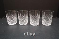Waterford ARAGLIN Double Old Fashioned Glass Whiskey Tumblers set of 4 DOF