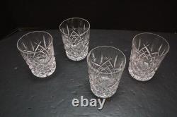Waterford ARAGLIN Double Old Fashioned Glass Whiskey Tumblers set of 4 DOF