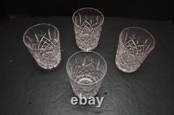 Waterford ARAGLIN Double Old Fashioned Glass Whiskey Tumblers set of 4 DOF