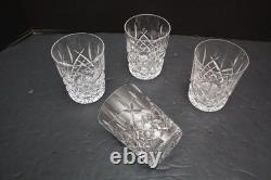 Waterford ARAGLIN Double Old Fashioned Glass Whiskey Tumblers set of 4 DOF