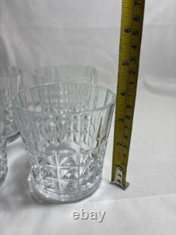 Waterford Brady Double Old Fashioned Glasses Starburst Diamond Cut Set of 6 MCM