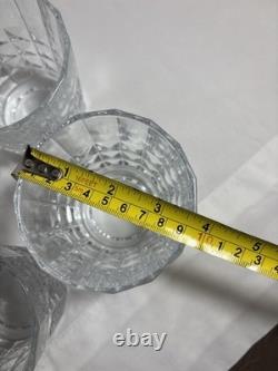 Waterford Brady Double Old Fashioned Glasses Starburst Diamond Cut Set of 6 MCM