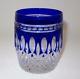 Waterford CLARENDON Double Old Fashioned Tumbler COBALT Blue, Cut, 4 Tall