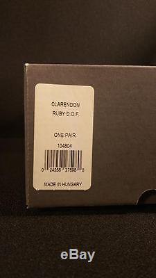 Waterford CLARENDON RUBY Double Old Fashioned Whiskey PAIR DOF RED NEW MINT TWO