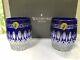 Waterford Clarendon Cobalt Double Old Fashioned Glass. NEVER USED. Set Of Two