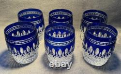 Waterford Clarendon Cobalt Double Old Fashioned Whiskey Glasses, Set Of 6