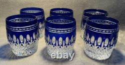 Waterford Clarendon Cobalt Double Old Fashioned Whiskey Glasses, Set Of 6