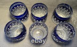 Waterford Clarendon Cobalt Double Old Fashioned Whiskey Glasses, Set Of 6